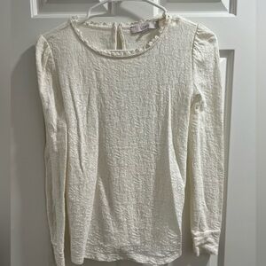 LOFT long sleeved tee, ruffled sleeves